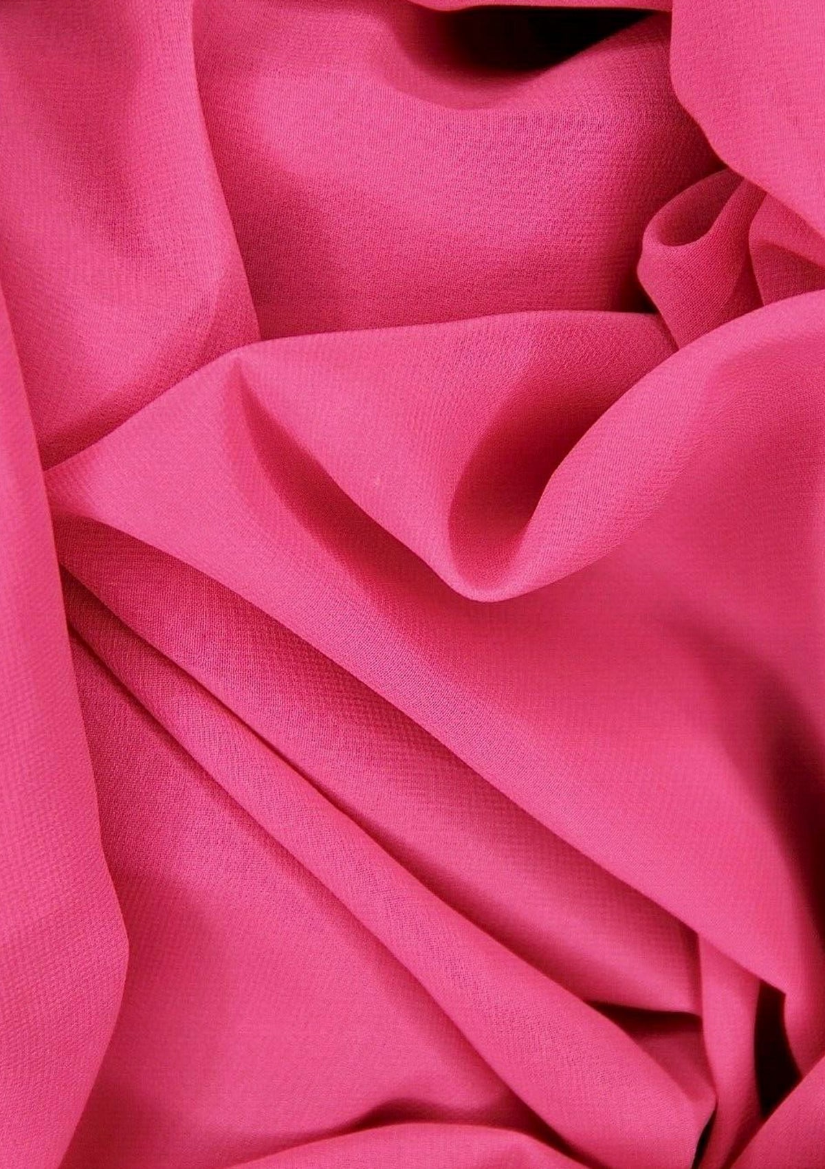 Georgette Chiffon Fabric Hot Pink 60 Wide Plain Crepe for Decoration,Event  & Dress