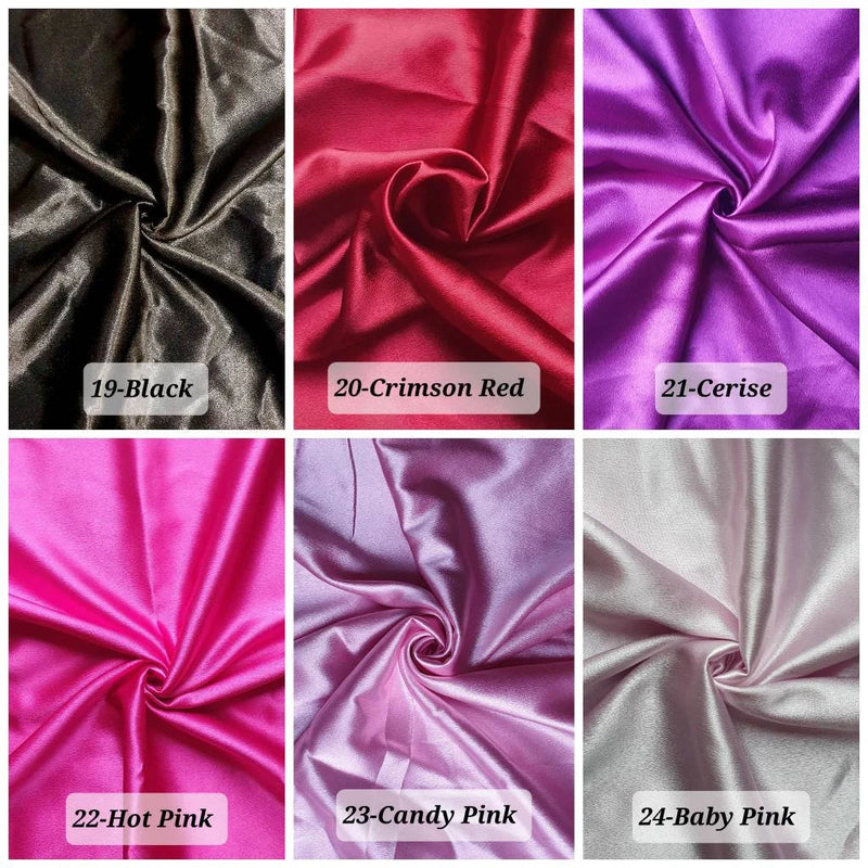 Crepe Back Luxury Silky Satin, Soft Touch, Lustrous, Great Flow and Drape, Stretchy, Wrinkle-Resistan, Bridal dress Material 60"(150cm) wide