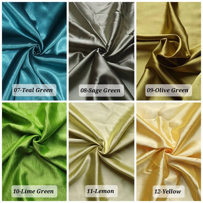 Crepe Back Luxury Silky Satin, Soft Touch, Lustrous, Great Flow and Drape, Stretchy, Wrinkle-Resistan, Bridal dress Material 60"(150cm) wide