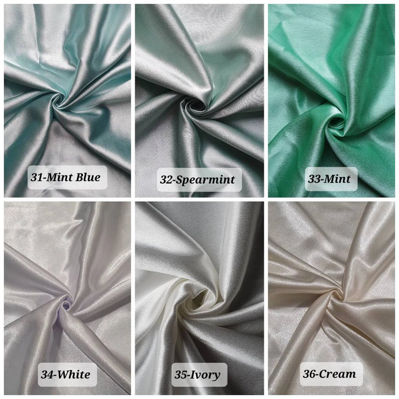 Crepe Back Luxury Silky Satin, Soft Touch, Lustrous, Great Flow and Drape, Stretchy, Wrinkle-Resistan, Bridal dress Material 60"(150cm) wide