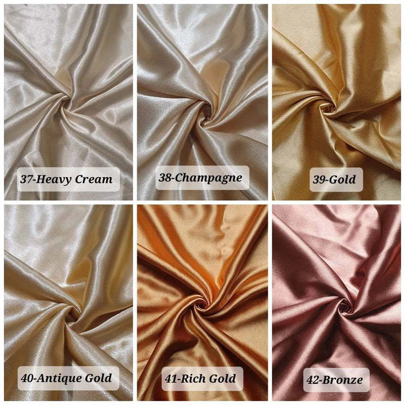 Crepe Back Luxury Silky Satin, Soft Touch, Lustrous, Great Flow and Drape, Stretchy, Wrinkle-Resistan, Bridal dress Material 60"(150cm) wide