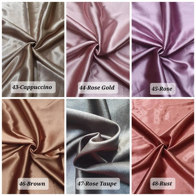 Crepe Back Luxury Silky Satin, Soft Touch, Lustrous, Great Flow and Drape, Stretchy, Wrinkle-Resistan, Bridal dress Material 60"(150cm) wide