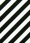 Black Broad Stripes Polycotton Printed Fabric Horizontal 17mm Stripes 45" Craft D#55