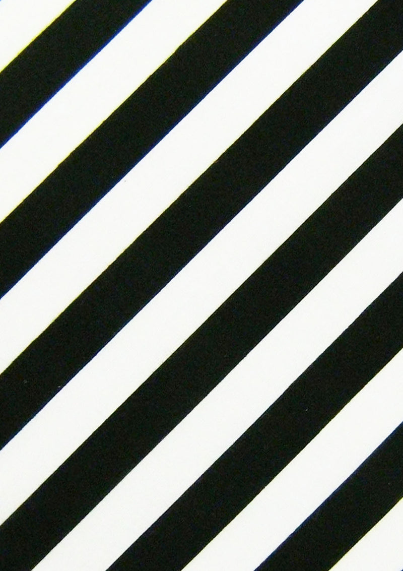 Black Broad Stripes Polycotton Printed Fabric Horizontal 17mm Stripes 45" Craft D