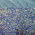 Iridescent Multi-Colour Sequin on Stretch Velvet With Luxury Sequins all Over 5mm Shining Sequin 2-way Stretch 60” Wide