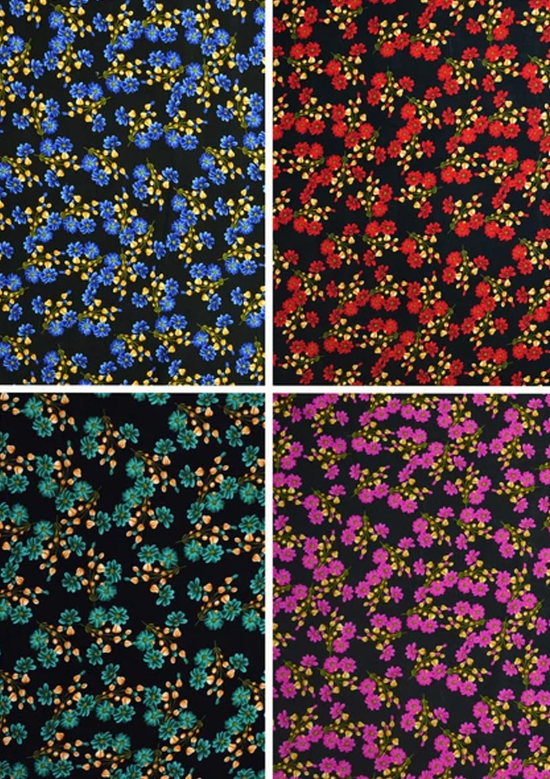 Viscose Print Fabric Flowers & Buds Print Soft 60’’ (150cms) D