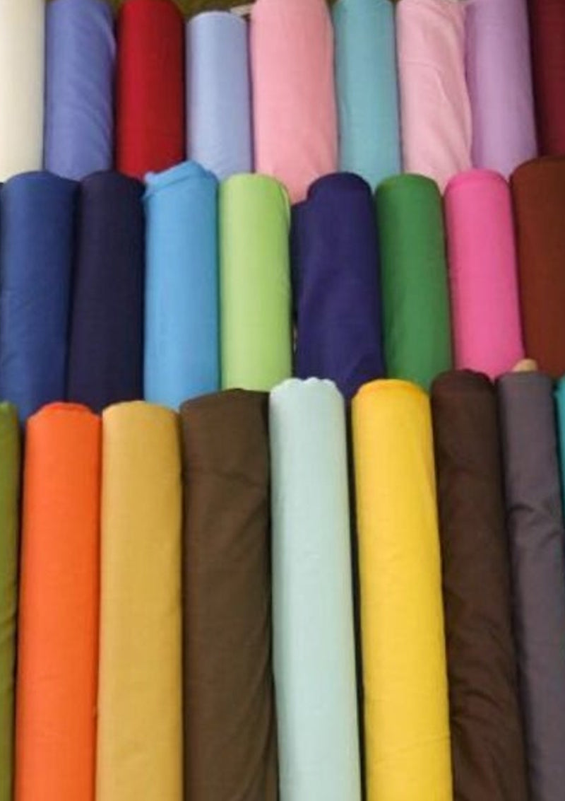 Wine Cotton Fabric 100% Cotton Poplin Plain Fabric for Dressmaking, Craft, Quilting & Facemasks 45" (112 cms) Wide Per Metre