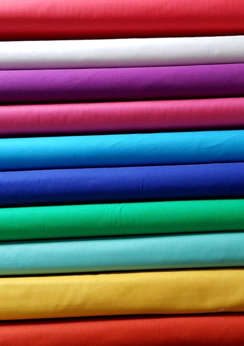 Hot Pink PolyCotton Fabric 65/35 Blended Dyed Premium Fabric 45" (112cm) Wide for Craft, Dressmaking, Face Masks & NHS Uniforms