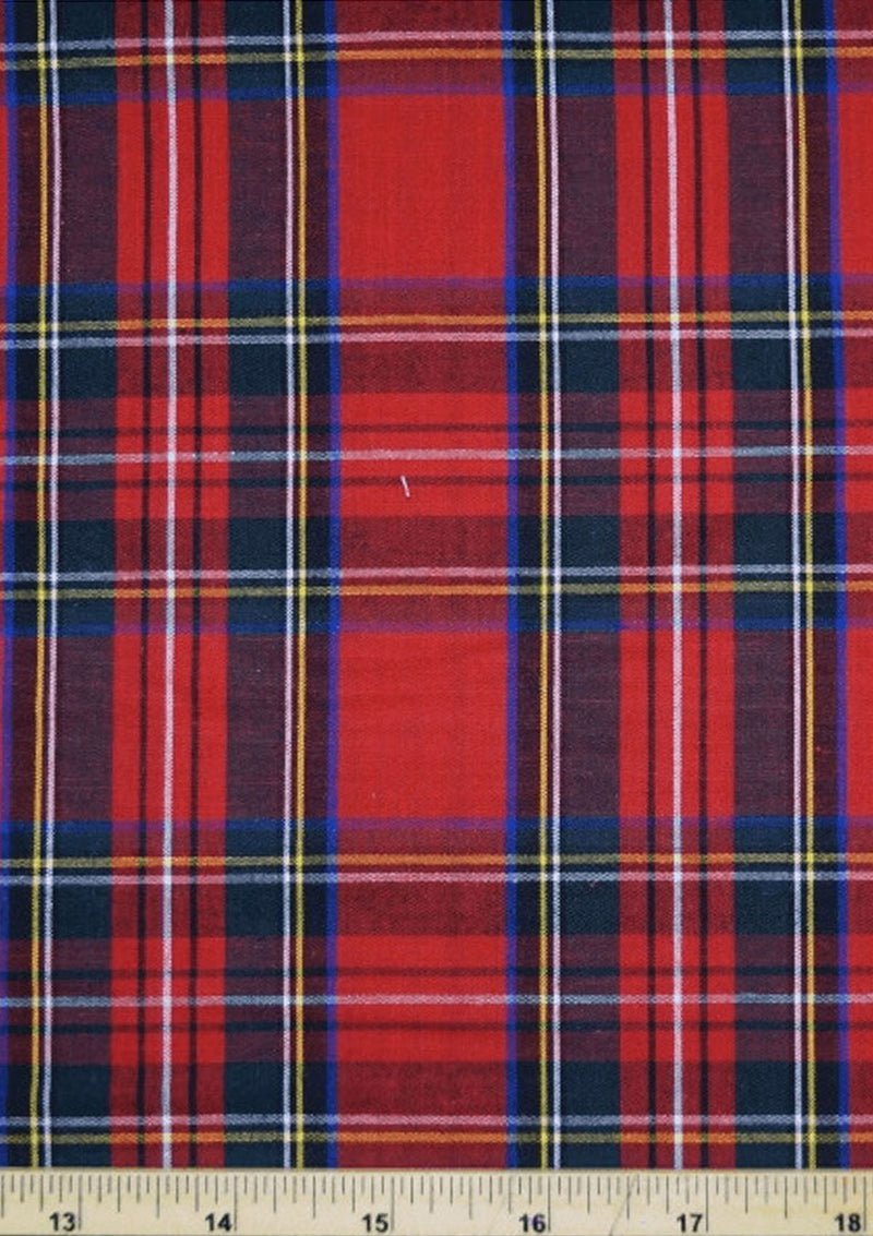 Tartan Cotton Fabric 58" Wide Royal stewart, Dress Stewart & Blackwatch Designs