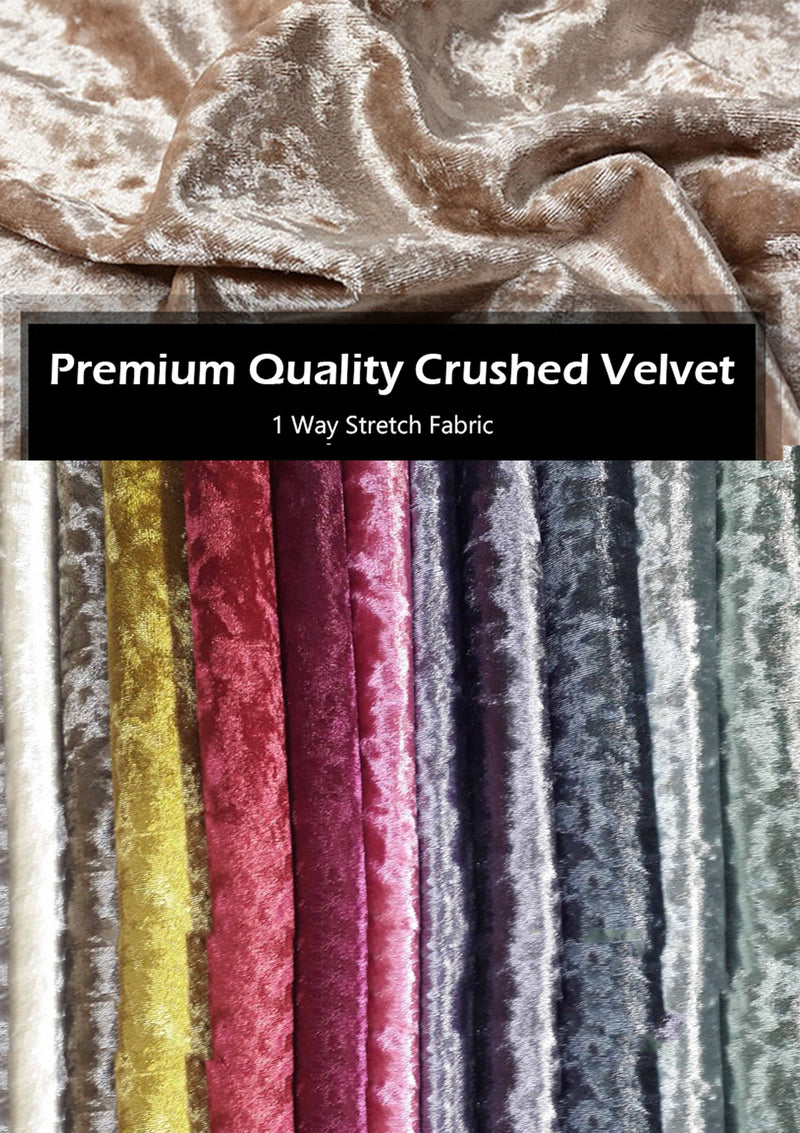 Plum Premium Crushed Velvet 1 Way Stretch Fabric Dress Craft Wedding Cushion 60" - 150cm Wide Per Metre