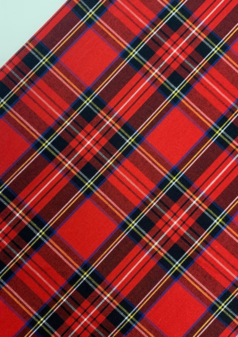 Tartan Cotton Fabric 58" Wide Royal stewart, Dress Stewart & Blackwatch Designs