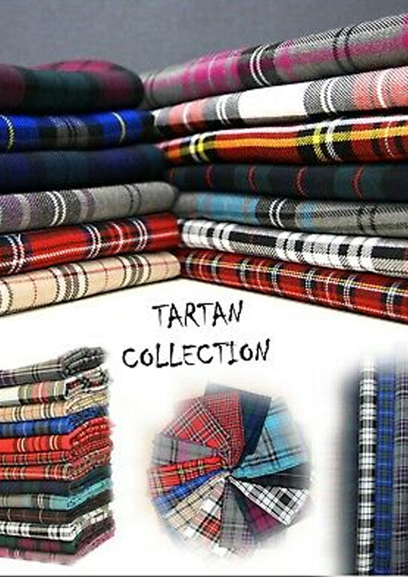 Fashion Teracotta Tartan Fashion Fabric 58" (145 cms) Wide Scottish Plaid/Check Polyviscose Woven Fabric ideal for Fashiona and Upholstery