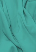 Aqua 60" (150cms) Sienna Crepe Plain Dyed Luxury Soft Feel Fabric Dress/craft/fashion