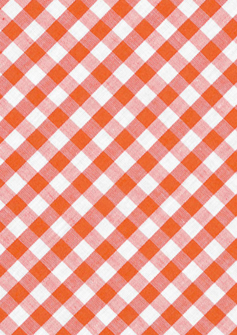 Large Check 1/4" Burnt Orange 45" Wide Gingham Polycotton Fabric Check Material Dress Crafts Uniform