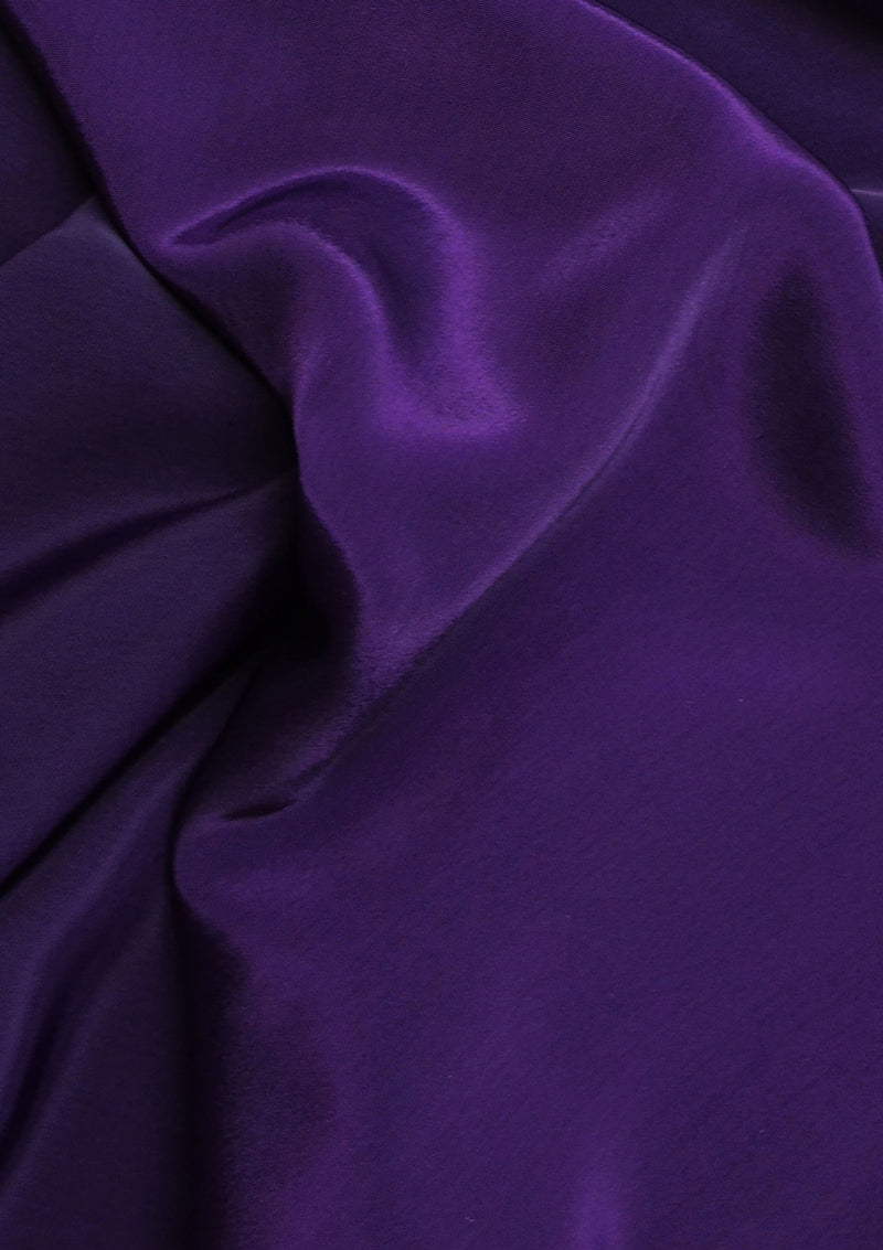 Crepe De Chine Dress Fabric Cadbury Purple Silky Plain Dyed Oeko-tex 44/45" Wide Craft