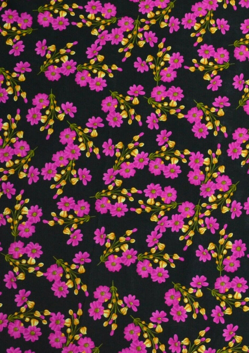 Viscose Print Fabric Flowers & Buds Print Soft 60’’ (150cms) D