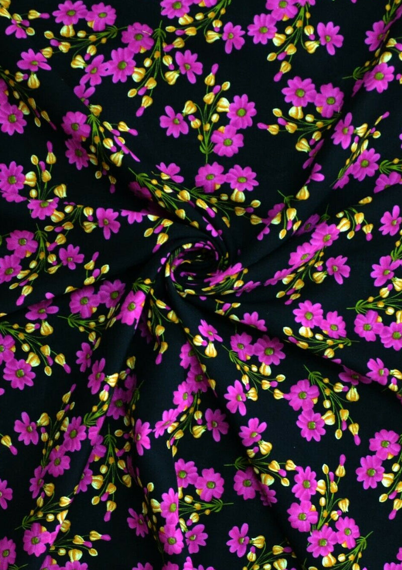 Viscose Print Fabric Flowers & Buds Print Soft 60’’ (150cms) D