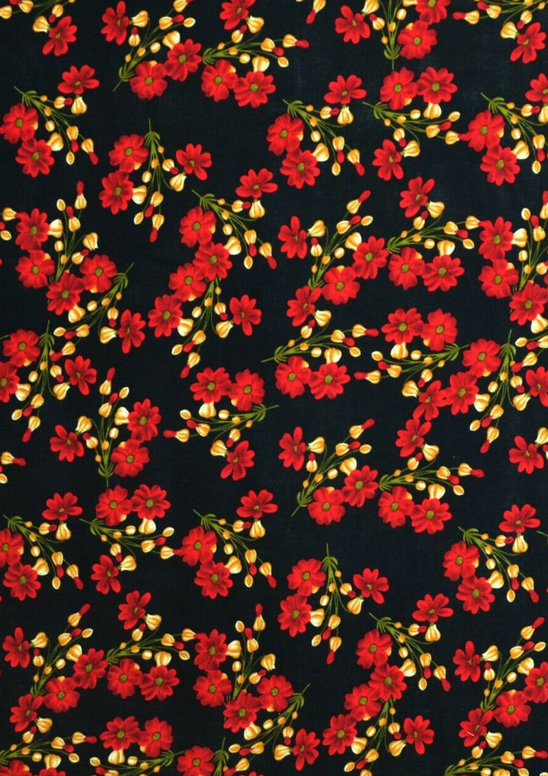 Viscose Print Fabric Flowers & Buds Print Soft 60’’ (150cms) D