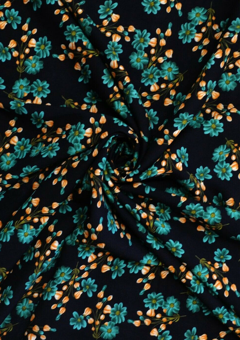 Viscose Print Fabric Flowers & Buds Print Soft 60’’ (150cms) D