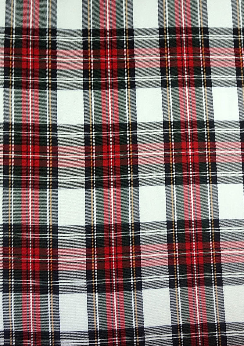 Dress Stewart Tartan Fashion Fabric 58" (145 cms) Wide Scottish Plaid/Check Polyviscose Woven Fabric ideal for Fashiona and Upholstery