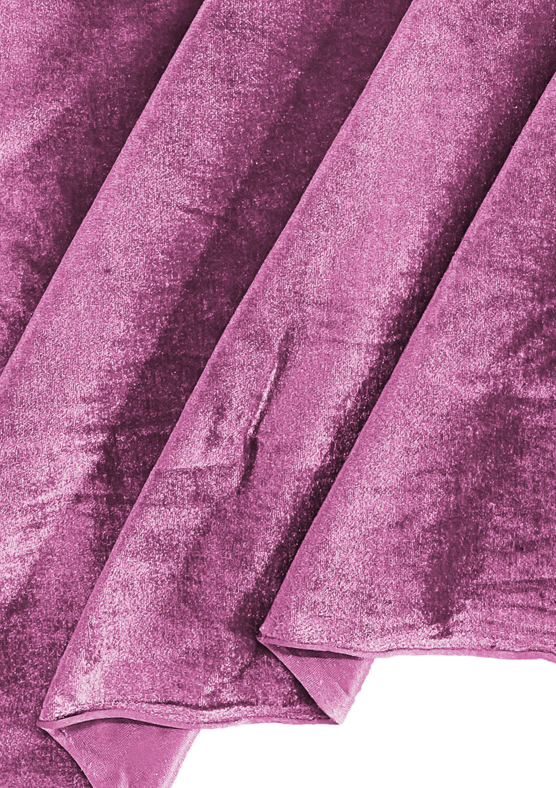 PURPLE POLYESTER STRETCH VELVET FABRIC (60 in.) Sold By The Yard