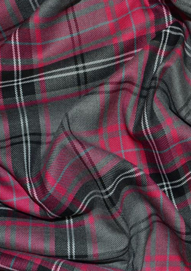 Tartan Polyviscose Fabric 58" (145cms) Scottish Fashion Plaid Check Woven D