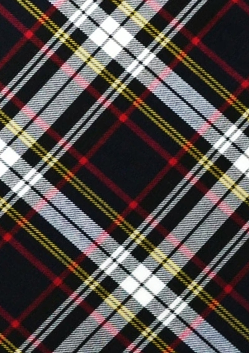 Fashion Black Tartan Fashion Fabric 58" (145 cms) Wide Scottish Plaid/Check Polyviscose Woven Fabric ideal for Fashiona and Upholstery