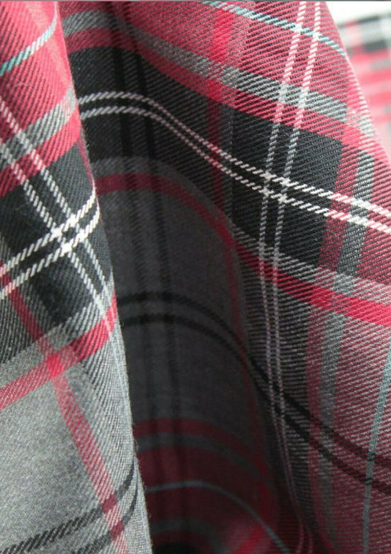 Tartan Polyviscose Fabric 58" (145cms) Scottish Fashion Plaid Check Woven D