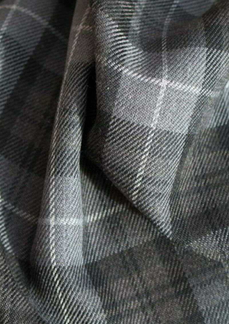 Tartan Polyviscose Fabric 58" (145cms) Scottish Fashion Plaid Check Woven D