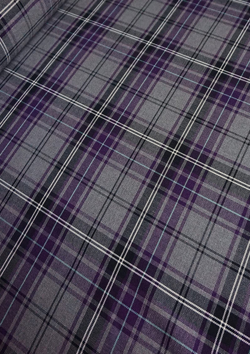 Fashion Purple Tartan Fashion Fabric 58" (145 cms) Wide Scottish Plaid/Check Polyviscose Woven Fabric ideal for Fashiona and Upholstery