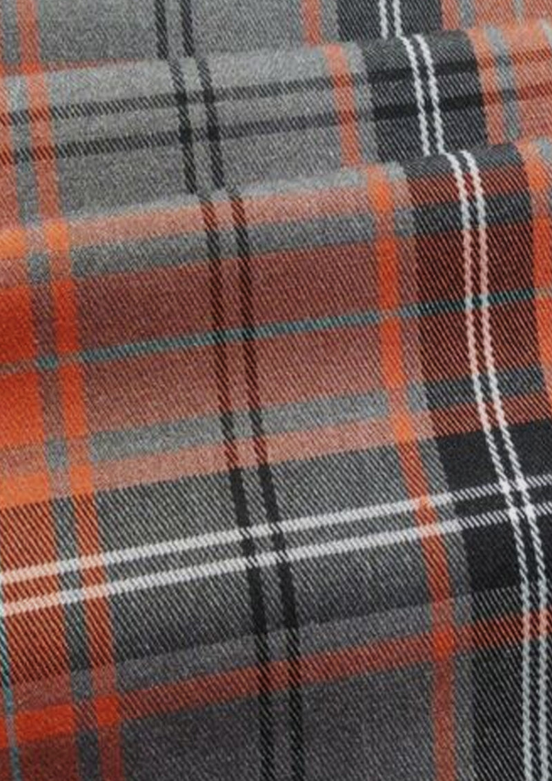 Fashion Teracotta Tartan Fashion Fabric 58" (145 cms) Wide Scottish Plaid/Check Polyviscose Woven Fabric ideal for Fashiona and Upholstery