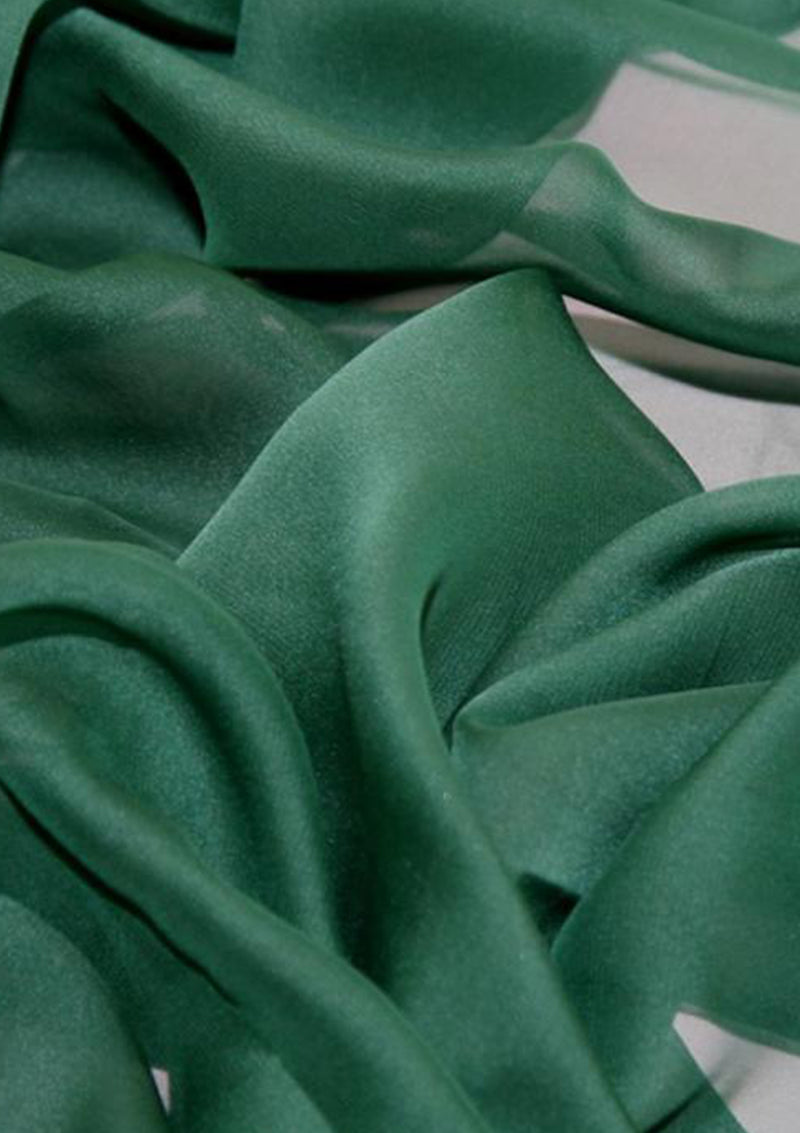 Forest Green Chiffon Shot Fabric Cationic Silky Touch Fashion 60" Dress, Sarong & Decoration