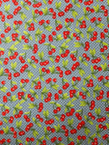 CHERRIES + DOTS 100% 45"CRAFT COTTON POPLIN PRINT D#47