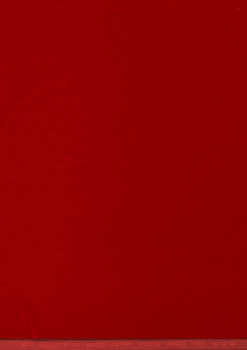 Micro Velvet Plain Fabric 45" Wide Luxury 5000 Grade Velour Non Stretch Red Santa Costume Christmas Dressing