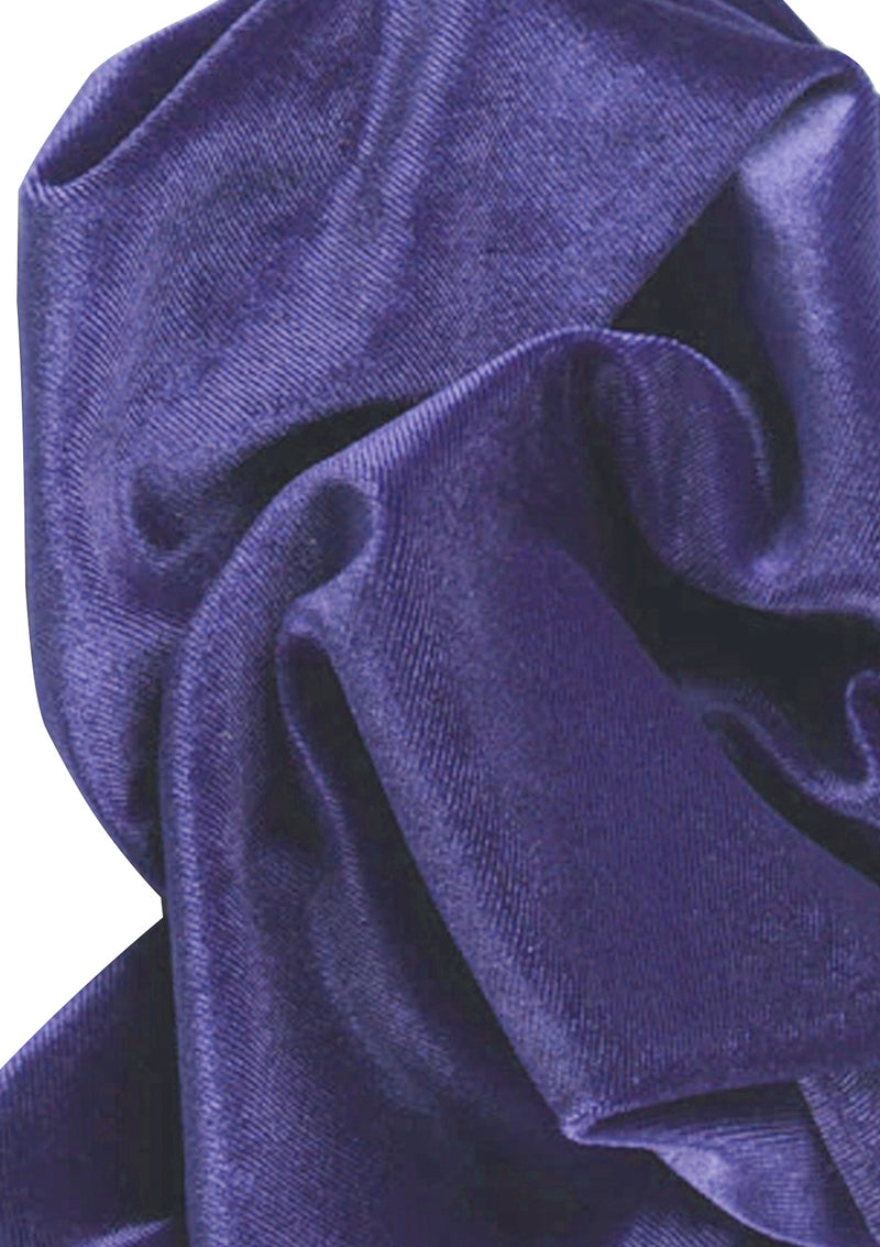 Lavender Premium Spandex 2-Way Stretch Velvet Plain Dyed 58" Width Dress, Garments & Cushions