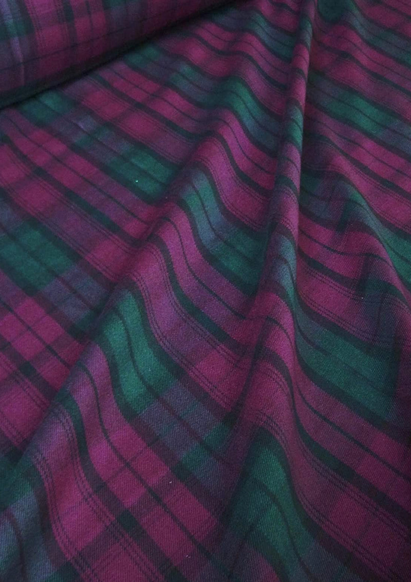 Lindsay Tartan Fashion Fabric 58" (145 cms) Wide Scottish Plaid/Check Polyviscose Woven Fabric ideal for Fashiona and Upholstery