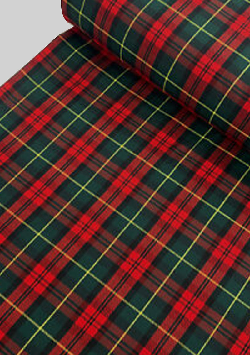 Tartan Polyviscose Fabric 58" (145cms) Scottish Fashion Plaid Check Woven D