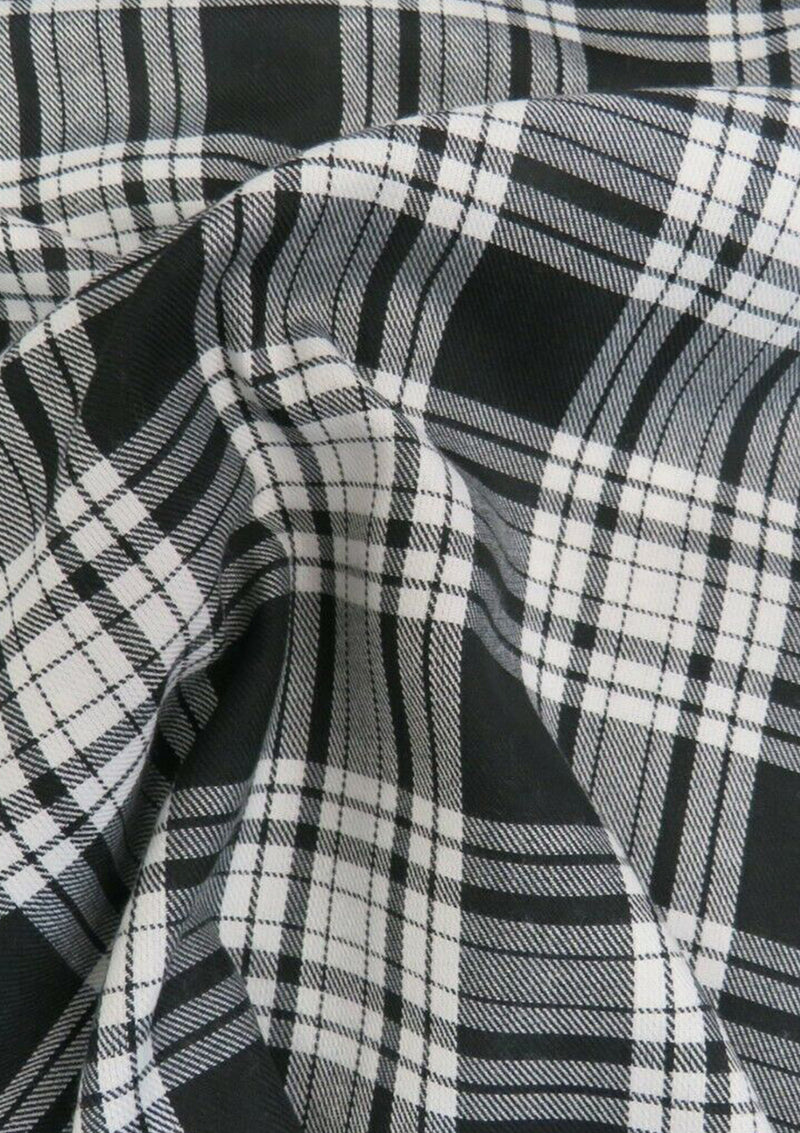 Tartan Polyviscose Fabric 58" (145cms) Scottish Fashion Plaid Check Woven D