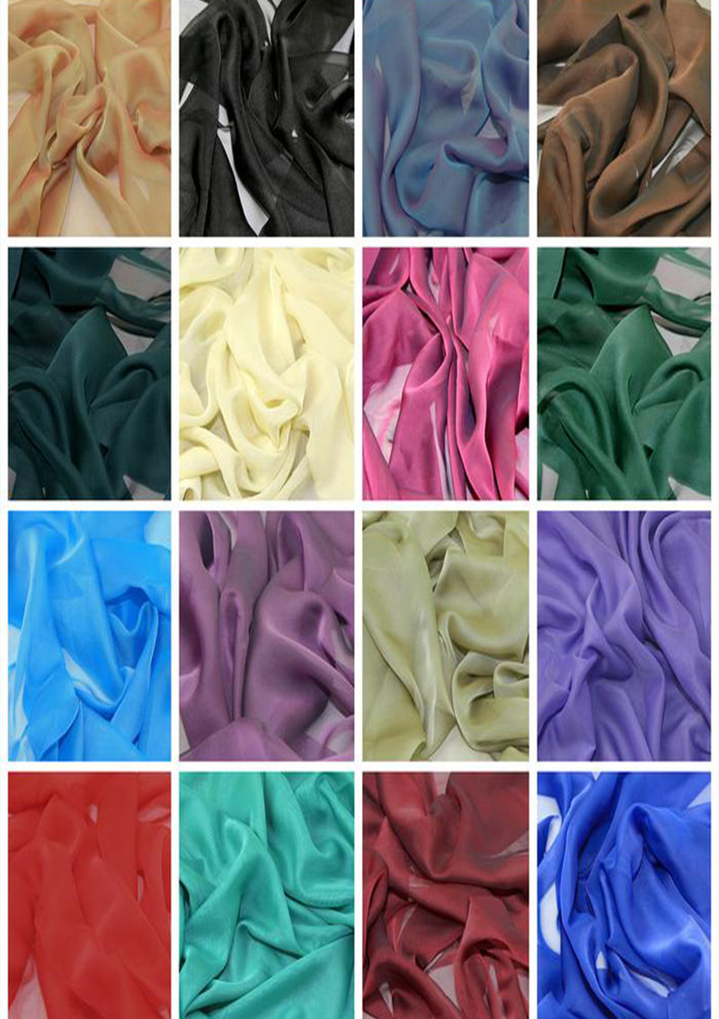 Chiffon Shot Fabric Cationic Silky Touch Fashion 60" Dress, Sarong & Decoration