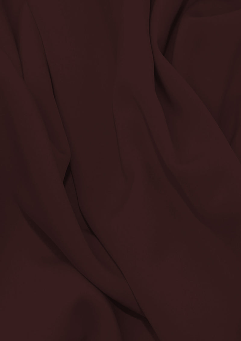 Maroon 60" (150cms) Sienna Crepe Plain Dyed Luxury Soft Feel Fabric Dress/craft/fashion