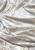 Oyster Premium Crushed Velvet 1 Way Stretch Fabric Dress Craft Wedding Cushion 60" - 150cm Wide Per Metre
