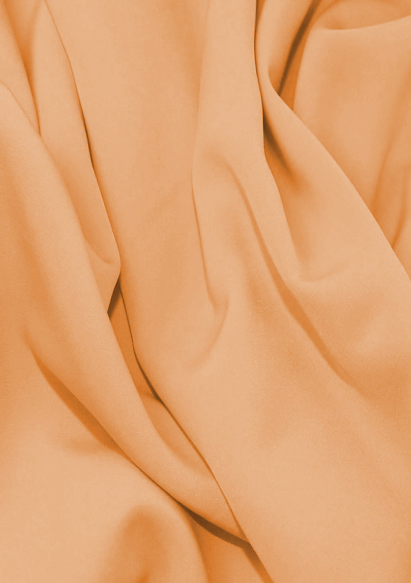 Peach 60" (150cms) Sienna Crepe Plain Dyed Luxury Soft Feel Fabric Dress/craft/fashion