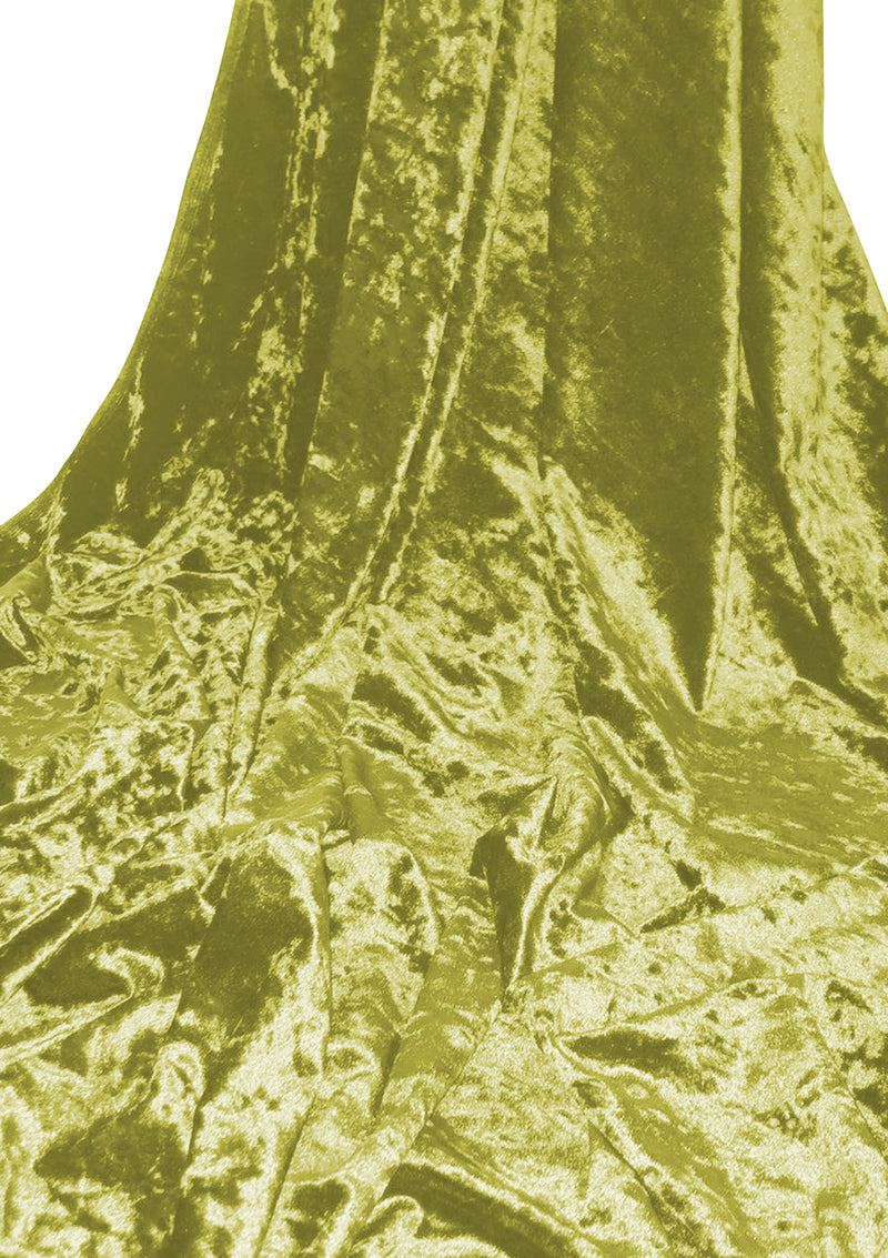 Pistachio Luxury Crush Velvet Medium Weight 2-Way 60’’ Wide For Dress, Decor & Furnishing