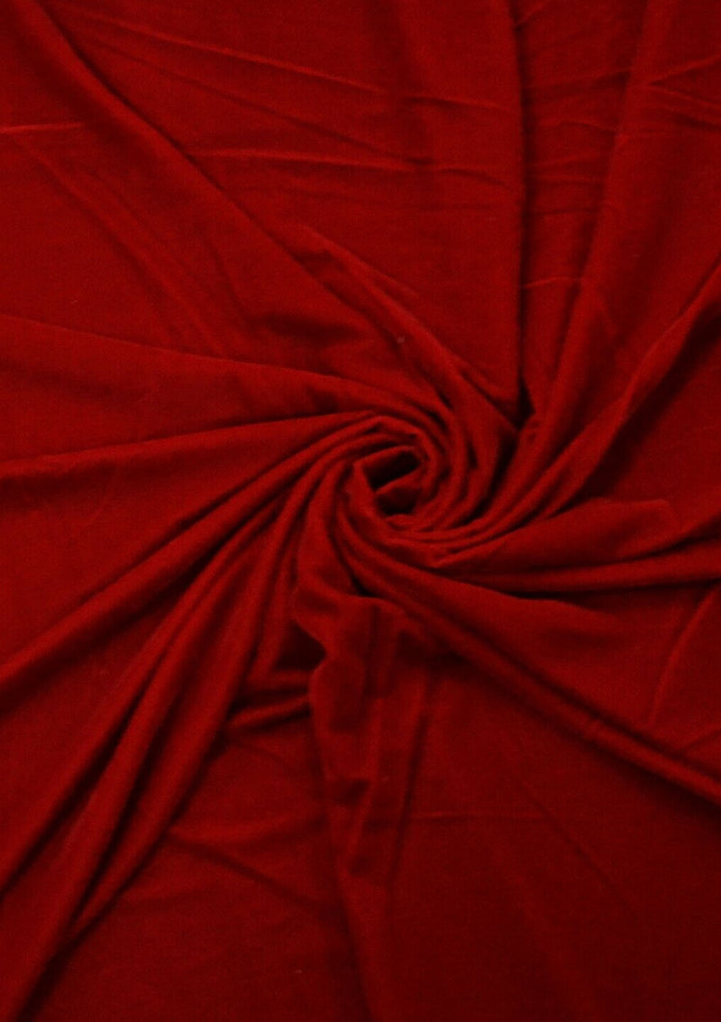 Micro Velvet Plain Fabric 45" Wide Luxury 5000 Grade Velour Non Stretch Red Santa Costume Christmas Dressing