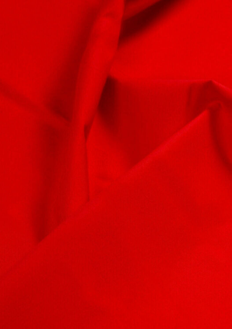 Crepe De Chine Dress Fabric Red Silky Plain Dyed Oeko-tex 44/45" Wide Craft