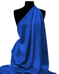 Royal Blue Back Crepe Satin Fabric 58" Luxury Non Stretch Polyester Dressing & Crafting