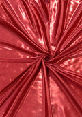Red 44" Computer Foil Pin Dot Metallic Fabric High Shine Dressing Dance Costume