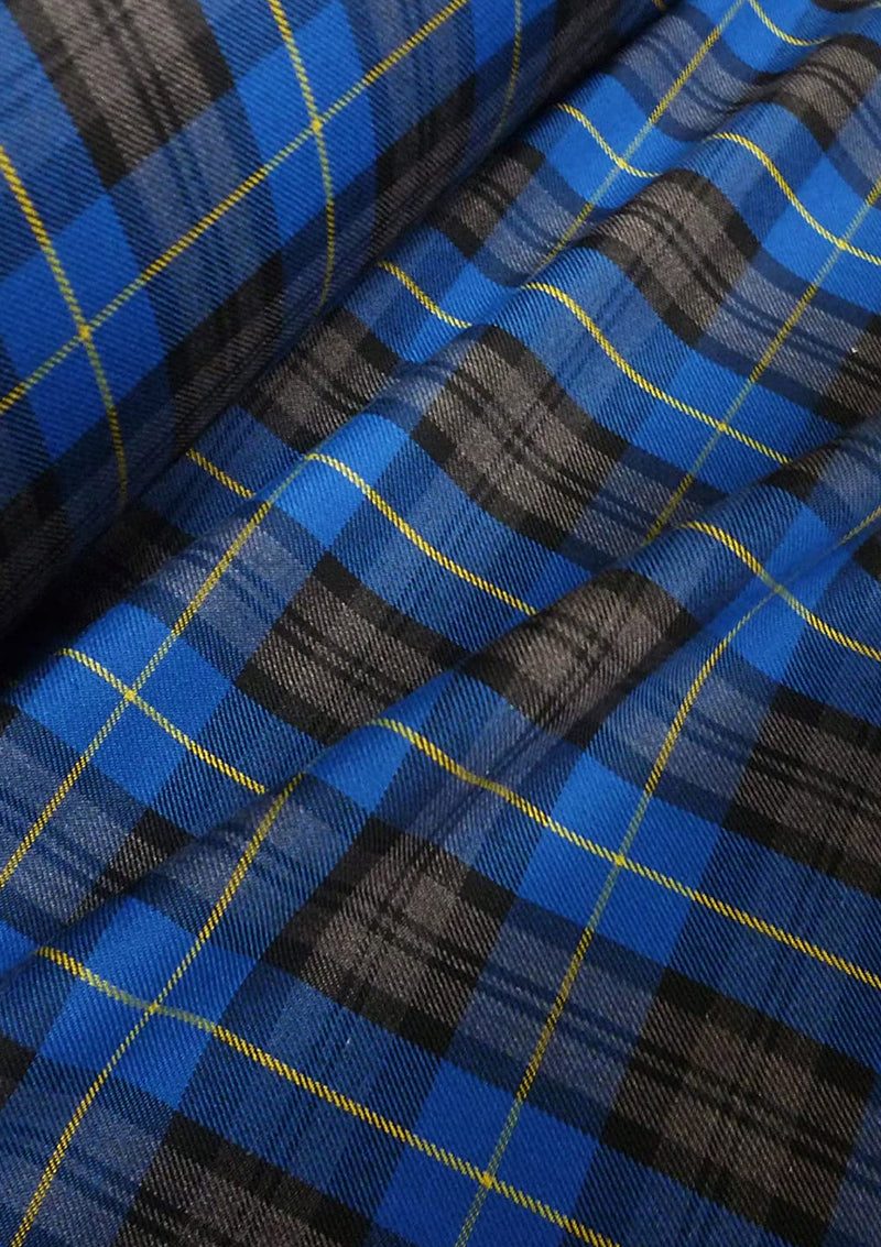 Tartan Polyviscose Fabric 58" (145cms) Scottish Fashion Plaid Check Woven D