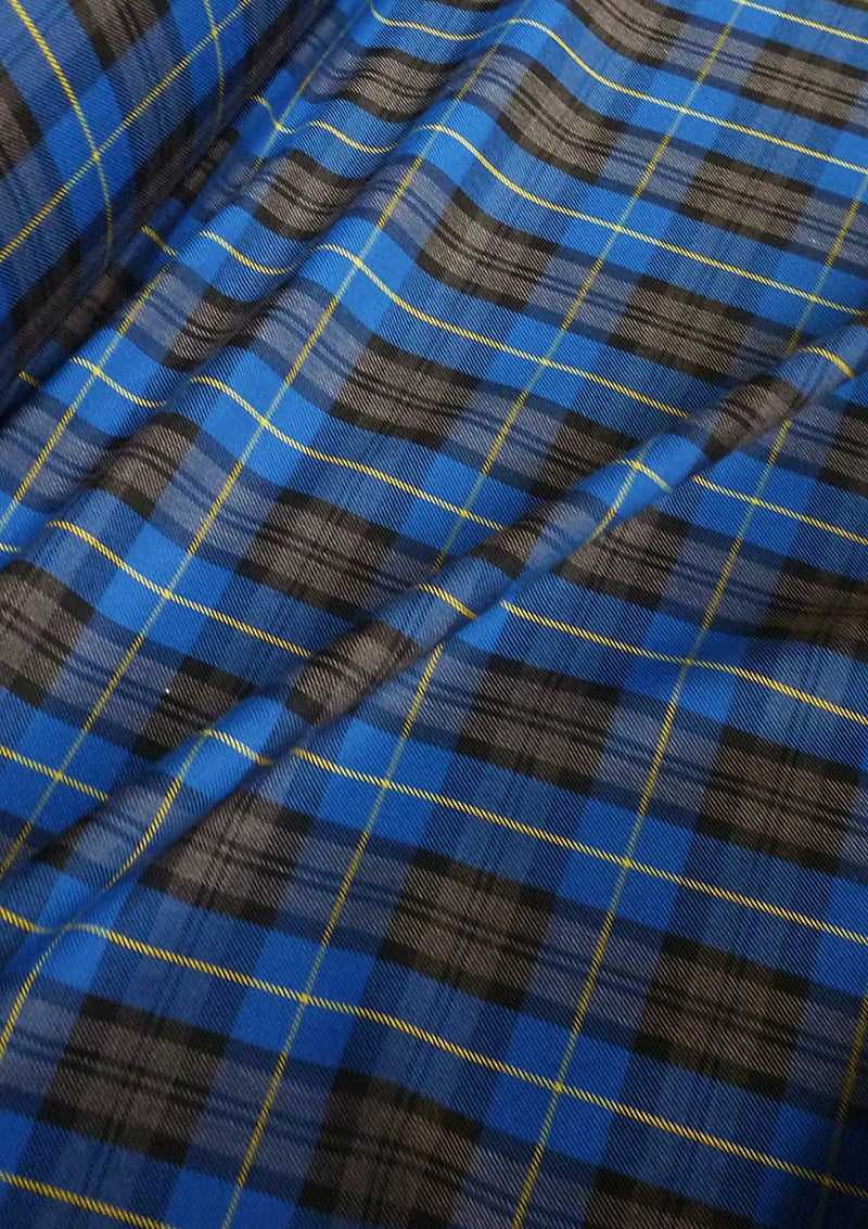 Tartan Polyviscose Fabric 58" (145cms) Scottish Fashion Plaid Check Woven D