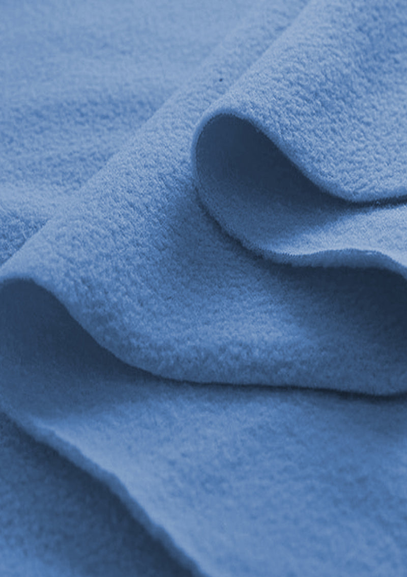 Uniform Blue Fleece Fabric Warm Soft Pile Polar Anti Pill Fleece Material  58" (147cms) Wide for Dress, Craft, Sewing, Toys & Blankets